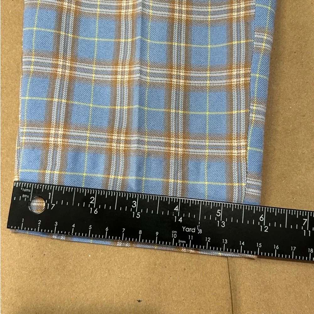 Kent & Park Sky Blue Plaid Dress Pants Mens 32 - Picture 7 of 7
